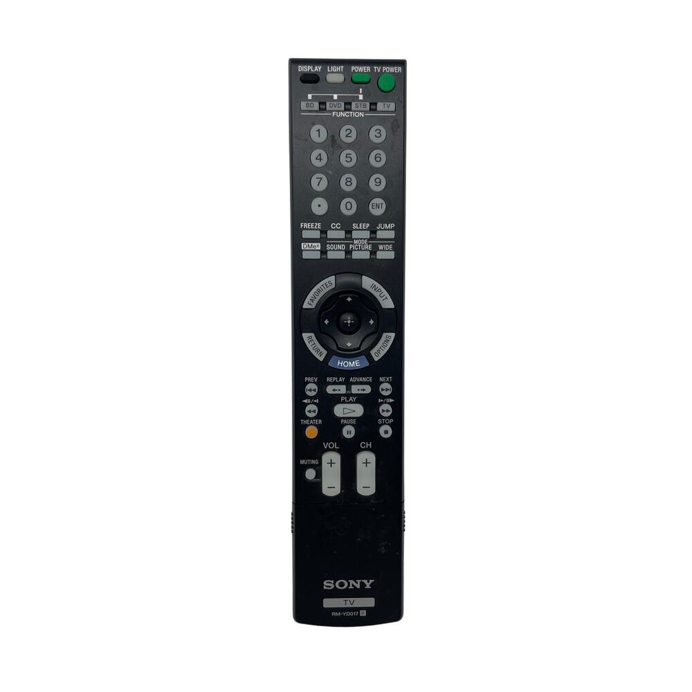 GENUINE SONY RM-YD017 BRAVIA LCD TV REMOTE - KDL-40W3000 KDL-40XBR4 KDL-46X4500